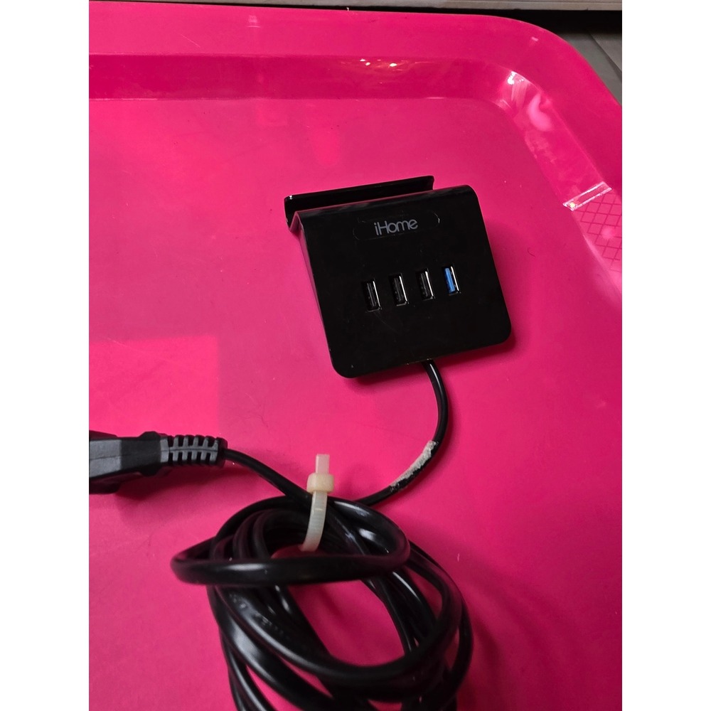 iHome Multi Hub 4‎ Port USB Charging Station Desktop Stand Black IH-BL-CT710